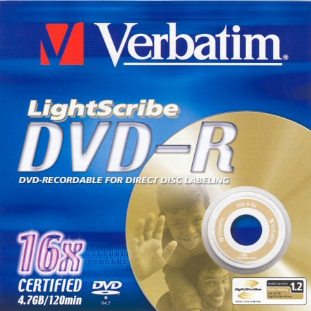 DVD-R Verbatim LightScribe 1.2 - zepředu