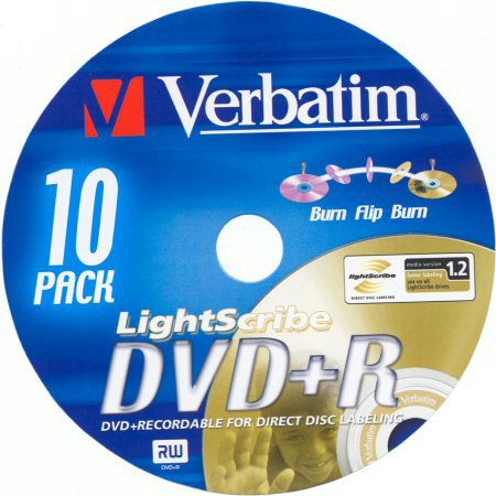 DVD+R Verbatim LightScribe 1.2 - zepředu