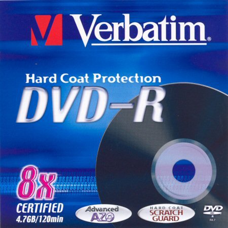 DVD-R Verbatim Hard Coat Protection Advanced AZO - zepředu