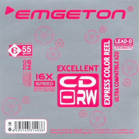 CD-RW emgeton excellent Lead-D extra protection - zepředu