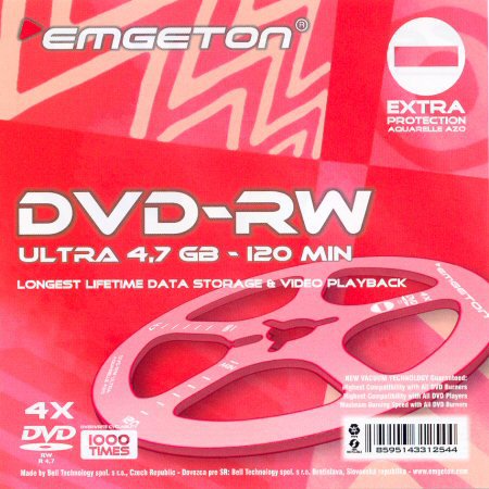 DVD-RW emgeton extra protection aquarelle AZO - zepředu