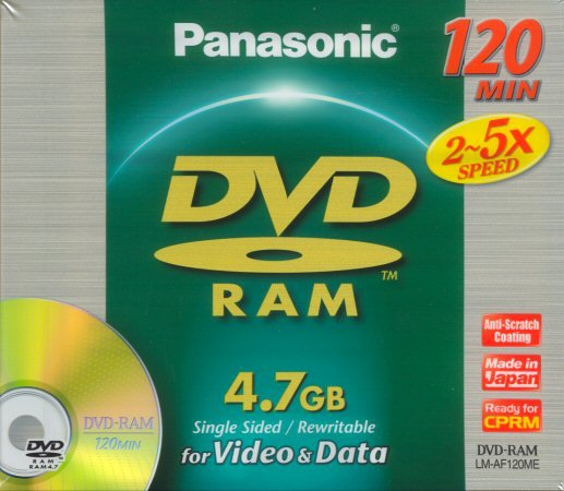 DVD-RAM Panasonic LM-AF120ME Anti-Scratch - zepředu