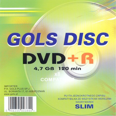 DVD+R Gols disc  - zepředu