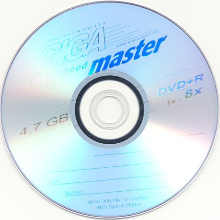 DVD+R GIGA master multispeed - médium