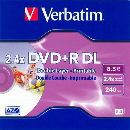 DVD+R DL Verbatim printable AZO - zepředu