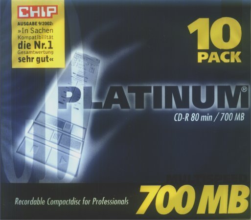 Platinum CD-R 80min Multispeed 48× front