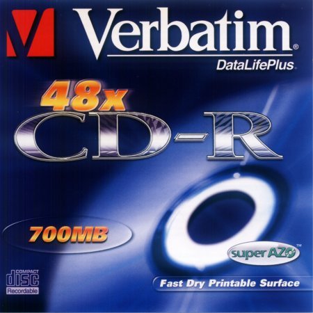 CD-R Verbatim DataLifePlus SuperAZO Printable - zepředu