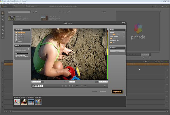 Pinnacle Studio 14 import