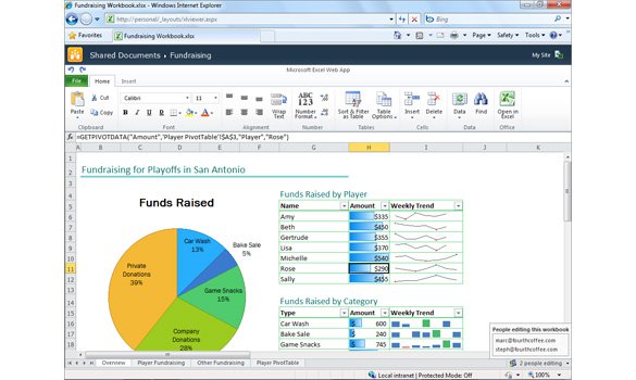 Microsoft Excel Web Apps