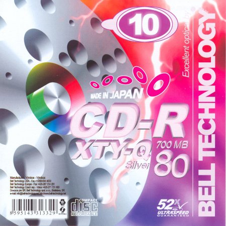 CD-R 80 Bell 52× Excelent optical XTY-Q silver front