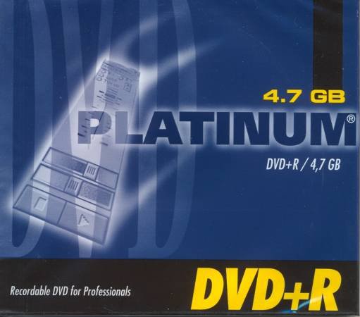 DVD+R Platinum for Professionals MULTISPEED - zepředu