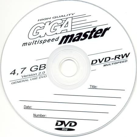 DVD-RW GIGA master version 2.0 general use multispeed - médium