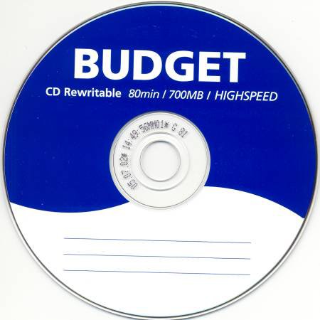 BUDGET CD-RW 80 10x CD