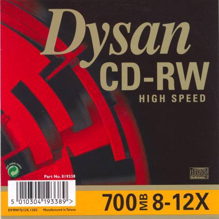 CD-RW Dysan High Speed - zepředu
