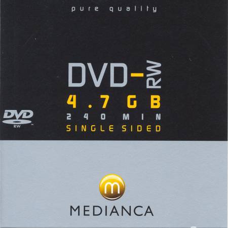 DVD-RW medianca pure quality - zepředu