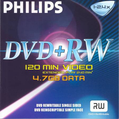 DVD+RW Philips DVD rewritable - zepředu