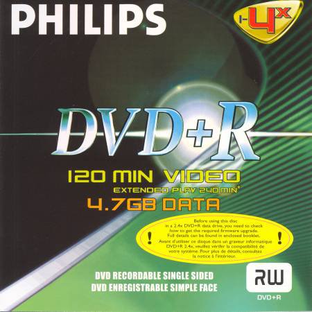 DVD+R Philips DVD recordable - zepředu