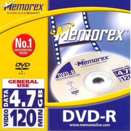 DVD-R Memorex General use - zepředu