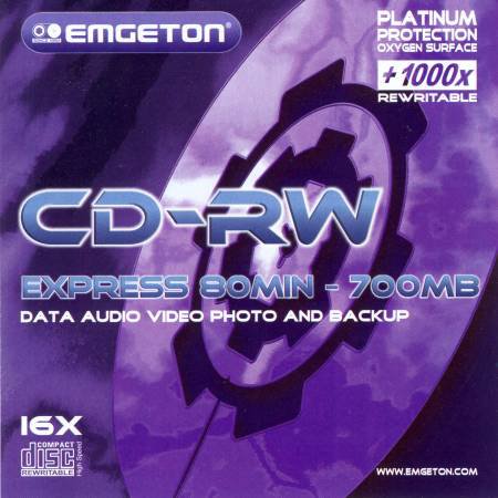 CD-RW emgeton Express platinum protection - zepředu