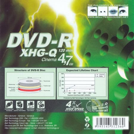 DVD-R Bell Technology XHG-Q - zepředu