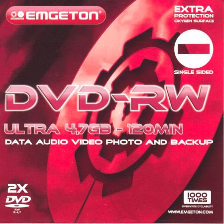 DVD-RW emgeton ULTRA - zepředu