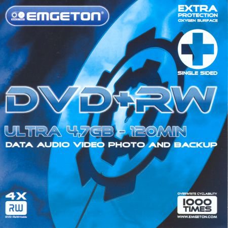 DVD+RW emgeton ULTRA - zepředu