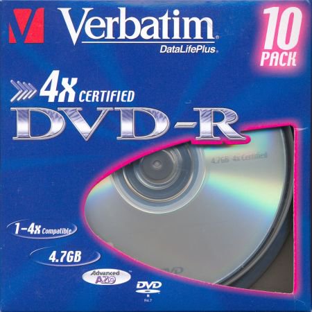 DVD-R Verbatim Data Life Plus Advanced AZO - zepředu