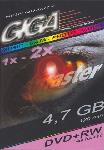 DVD+RW GIGA master   - zepředu