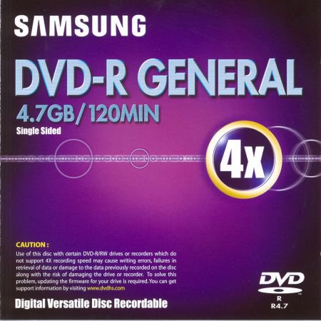 DVD-R Samsung GENERAL - zepředu