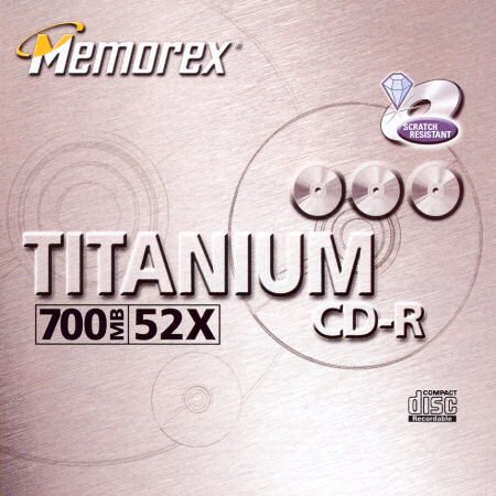 CD-R 80 52× Memorex Titanum front