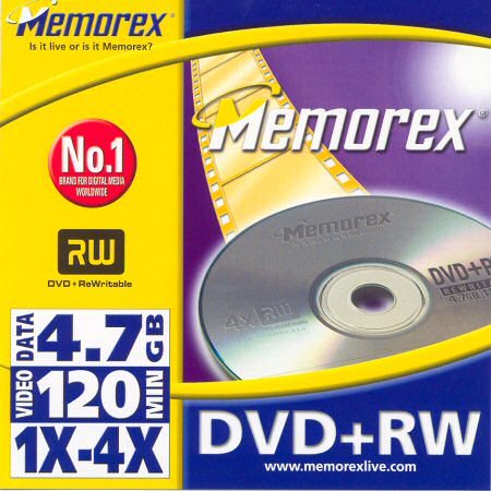 DVD+RW Memorex Part No. 864614 - zepředu