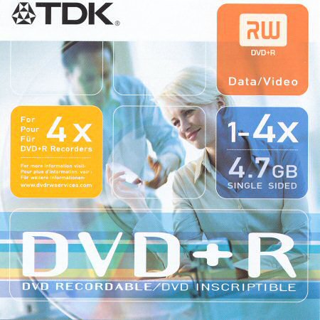 DVD+R TDK   - zepředu