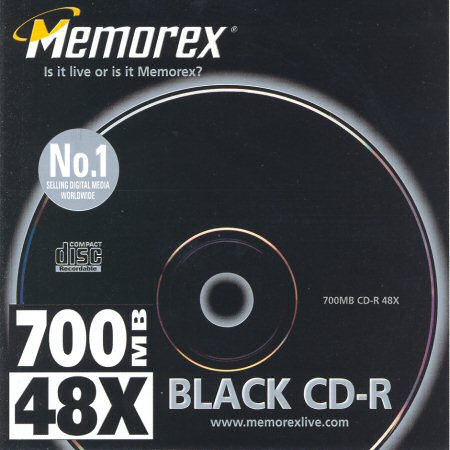 CD-R 80 Memorex Black 48× front