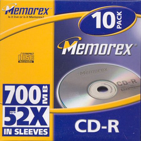 CD-R 80 Memorex 52× front