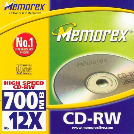 CD-RW 80 Memorex 12× front