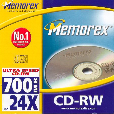 CD-RW 80 Memorex 24× front