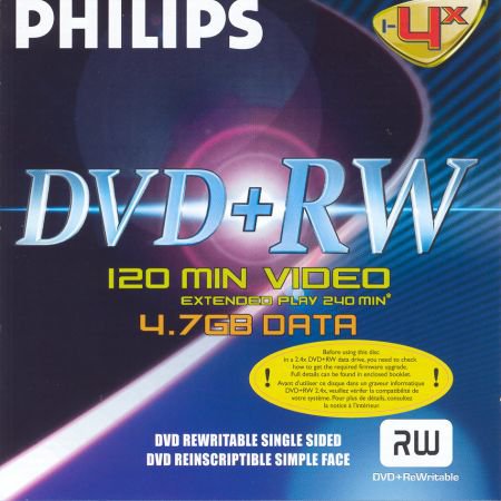 DVD+RW Philips IS04/200 9082 100 01983 - zepředu