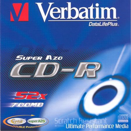 CD-R 80 Verbatim DLP Super AZO Crystal front