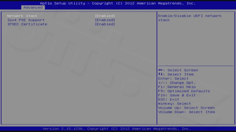 ASUS Transformer Book T100 - Setup - Advanced - Network Stack
