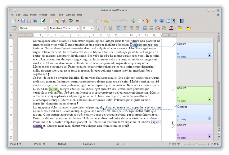 LibreOffice 4.0 alfa - Writer - komentáře