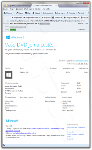 Druhý mail - Vaše DVD je na cestě