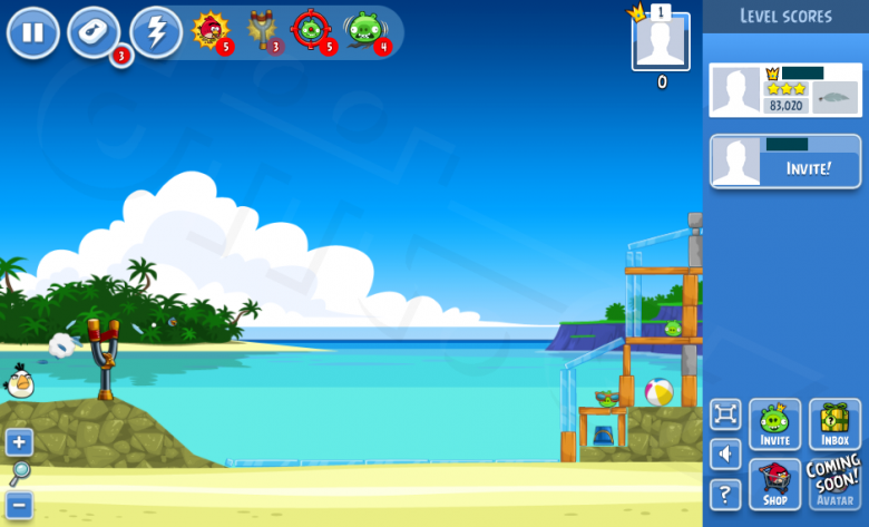 Angry Birds na Facebooku - Level epizody Surf and Turf