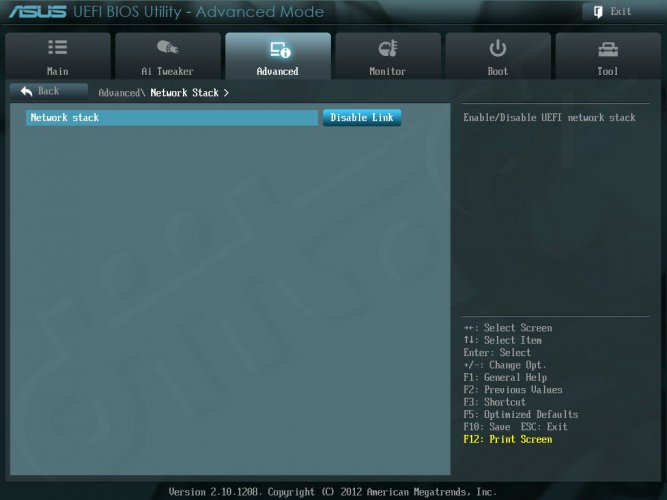 ASUS ASUS P8Z77 WS - Setup -Advanced Mode - Advanced - Network Stack (1) ASUS ASUS P8Z77 WS - Setup -Advanced Mode - Advanced - Network Stack (1)