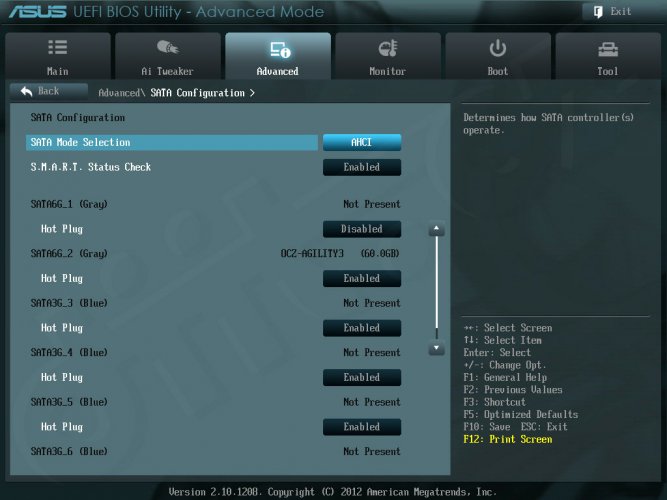 ASUS ASUS P8Z77 WS - Setup -Advanced Mode - Advanced - SATA Configuration (1) ASUS ASUS P8Z77 WS - Setup -Advanced Mode - Advanced - SATA Configuration (1)