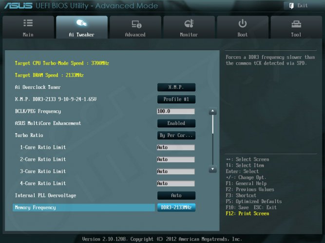 ASUS ASUS P8Z77 WS - Setup -Advanced Mode - AI Tweaker (1)