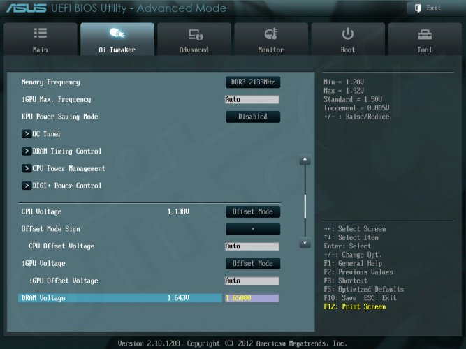ASUS ASUS P8Z77 WS - Setup -Advanced Mode - AI Tweaker (2)