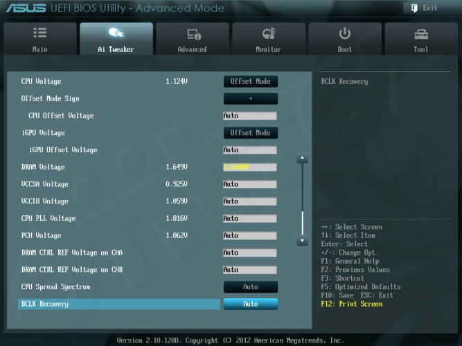 ASUS ASUS P8Z77 WS - Setup -Advanced Mode - AI Tweaker (3)