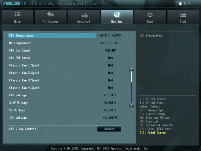 ASUS ASUS P8Z77 WS - Setup -Advanced Mode - Monitor (1)