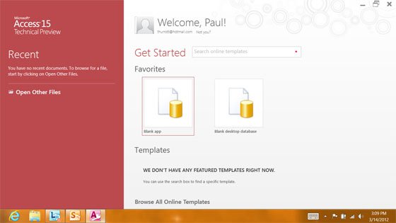 Office 15 - Access - otevření dokumentu