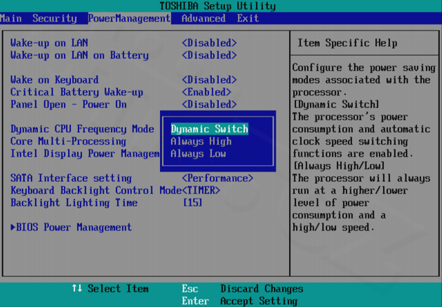 Toshiba Portégé Z830 - Power Management